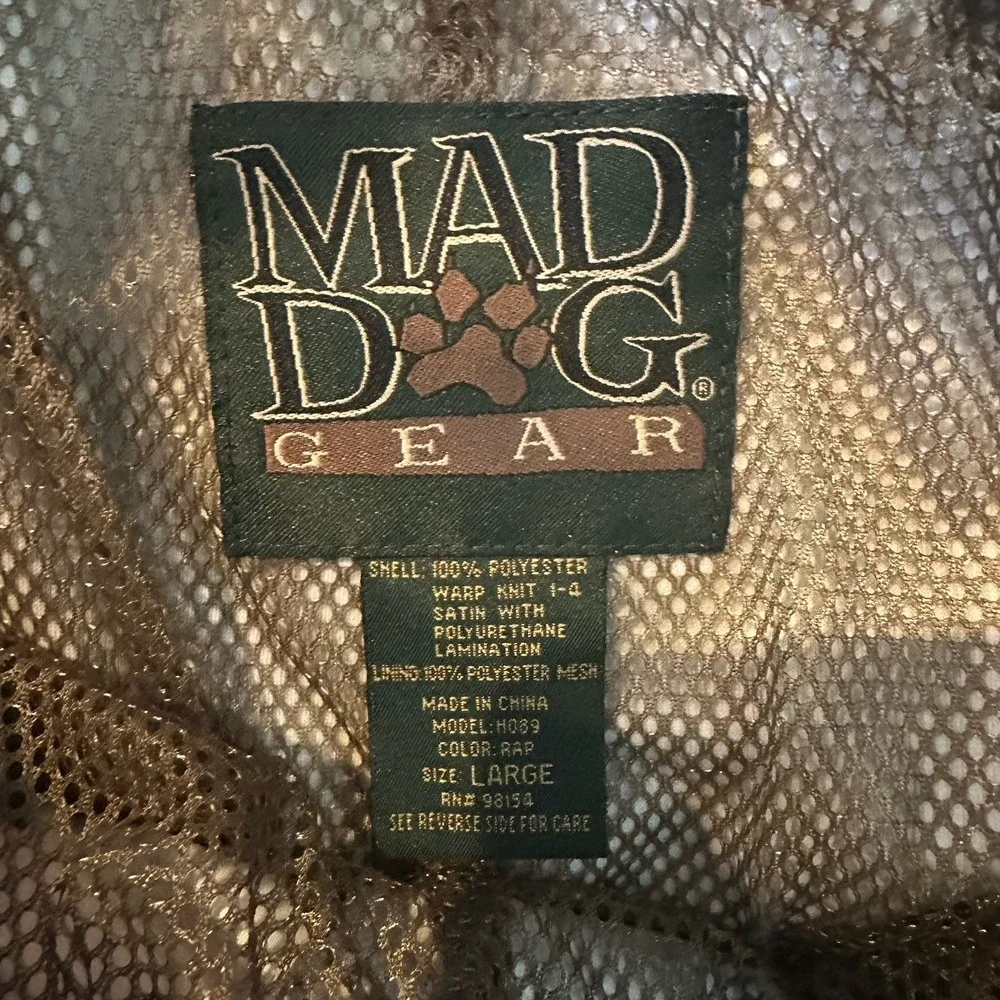 Mad Dog Gear Large Mossy Oak‎ Break Up Camo Mesh Lined Hunting Pants Quiet EUC